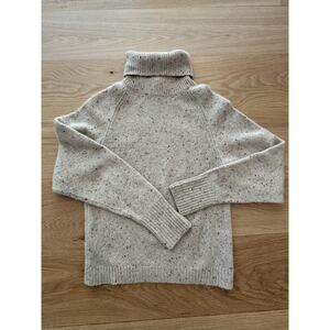 Vince Speckled Cream Turtleneck Sweater